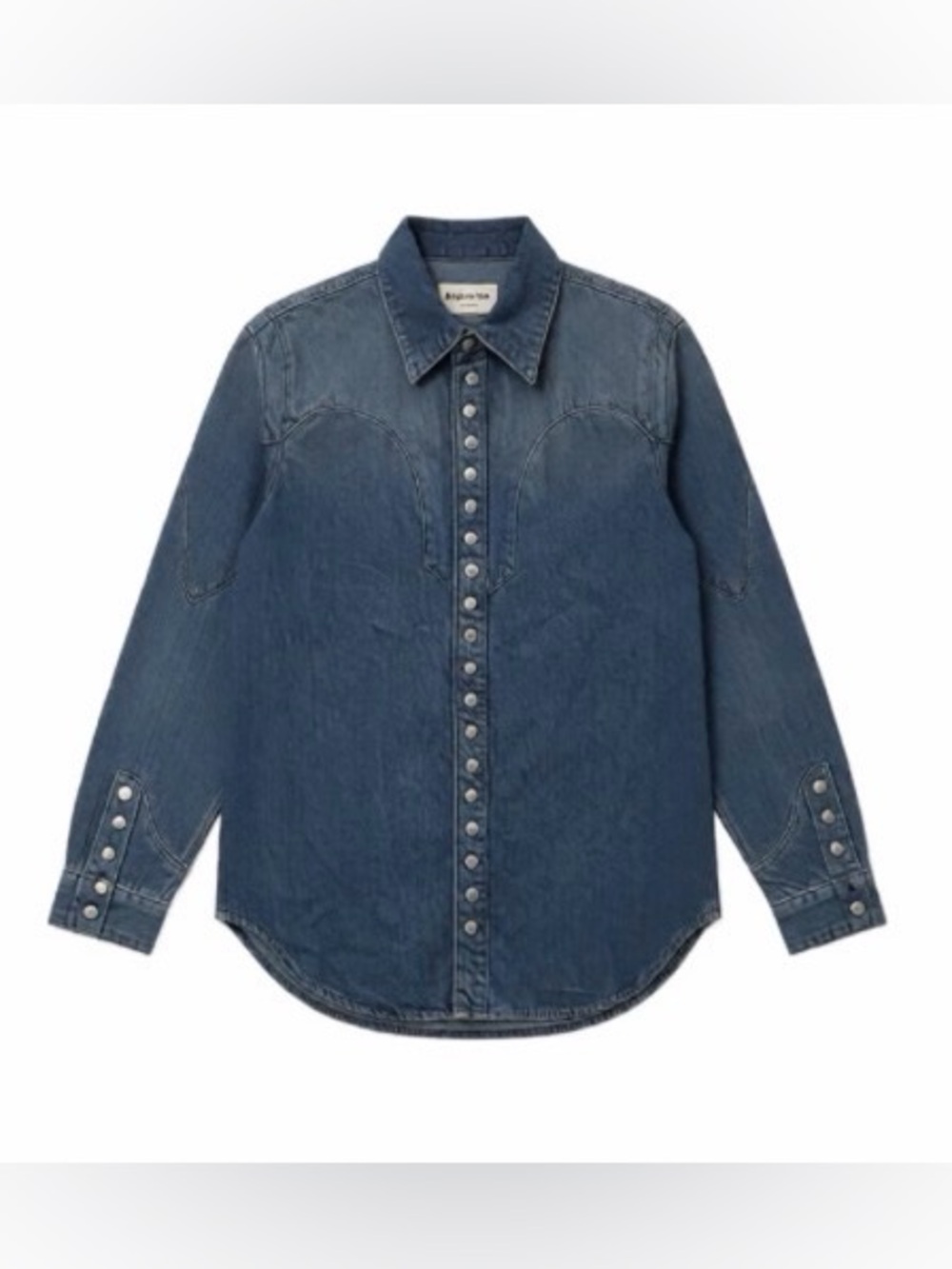 Zadig & Voltaire X Defile Denim Western Thelmus Button-Down blue jean Shirt med
